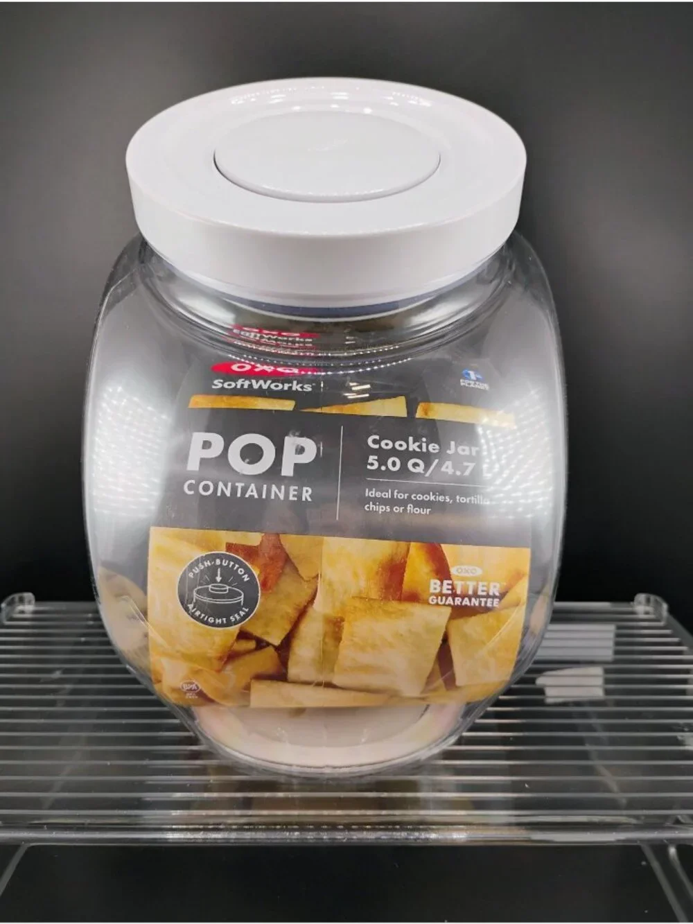 OXO SoftWorks POP Container Airtight Cookie Jar 5.0 Qt Clear